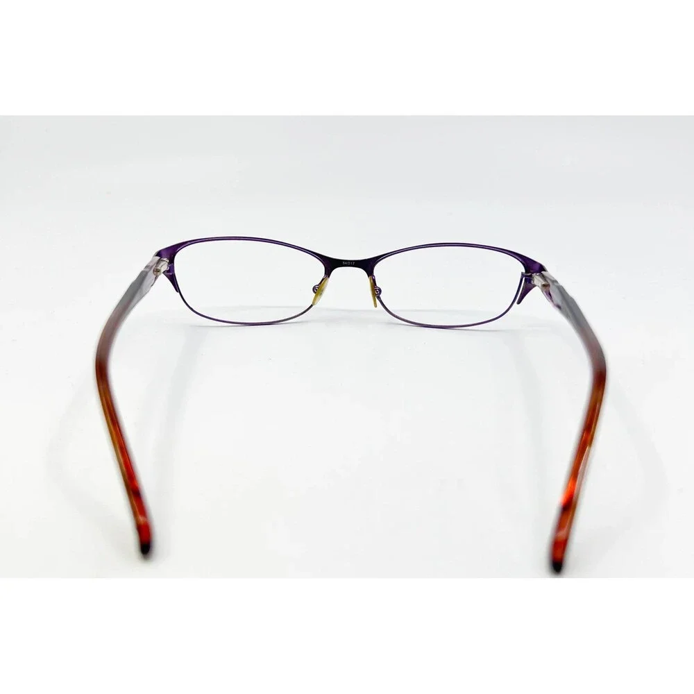 JILL STUART Eyeglasses Womens Black Purple Filigree Eyewear 54-17-140